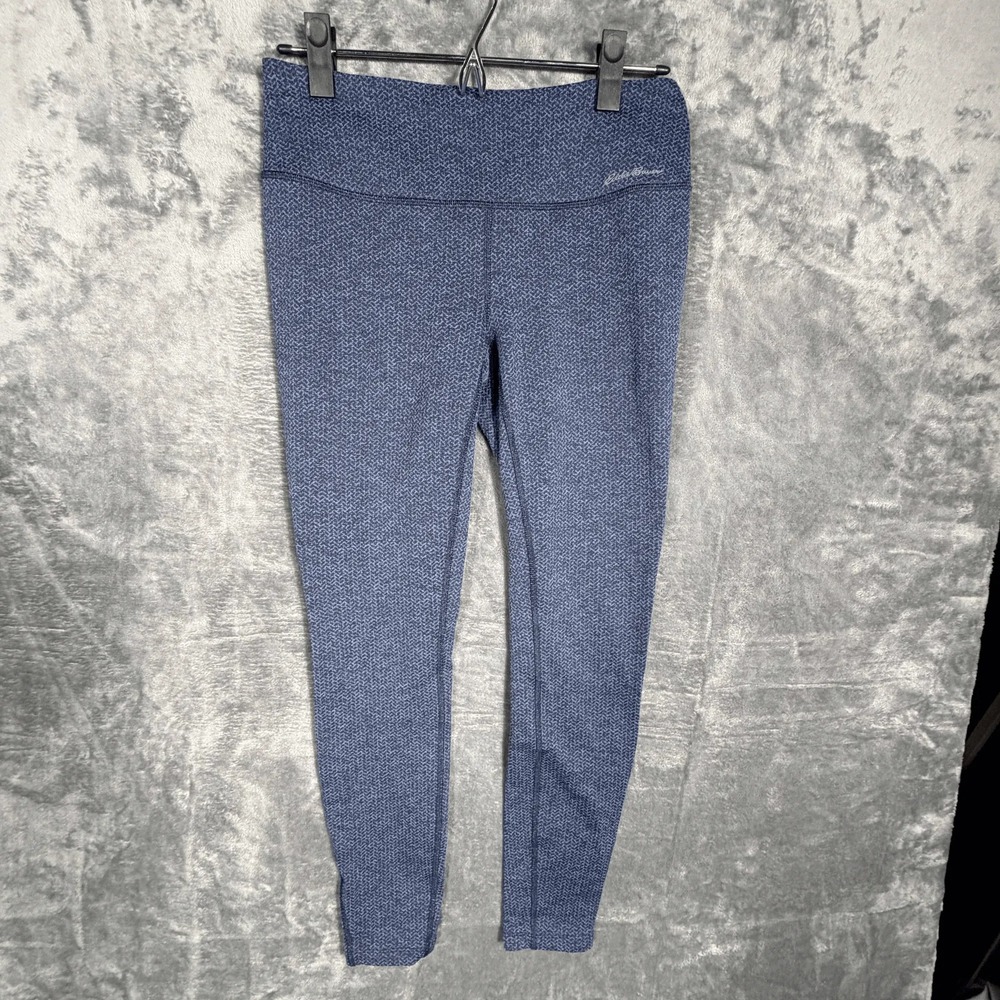 Eddie Bauer Womens Leggings‎ S Blue Patterned Athletic High Rise Pants